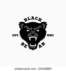 Bear's head logo. Vector illustration.