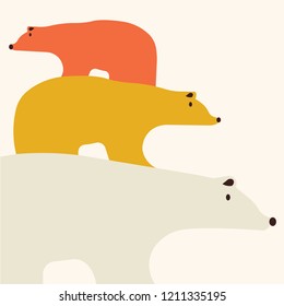 Bears illusration design