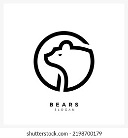 bears logo design illustration for business