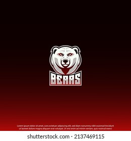 Diseño del logotipo de mascota de oso buen uso para el símbolo identyti emblema marca de equipo de juegos de club y más