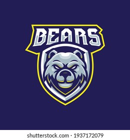 Bears mascot logo design illustration