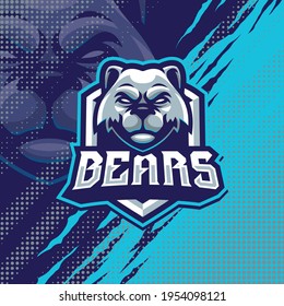 Bears mascot logo design illustration