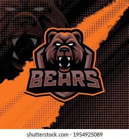 Bears mascot logo design illustration