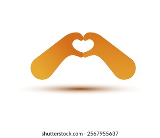 The bear's paws that show the heart, Loving and Adorable Wildlife Theme Illustration. Vector illustration