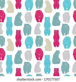 Bears seamless pattern 