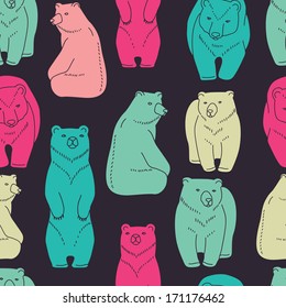 Bears seamless pattern 