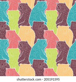 Bears seamless pattern