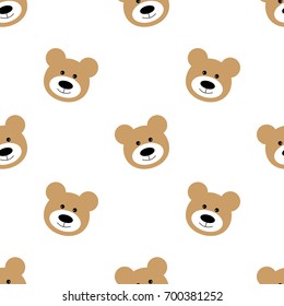 bears  Seamless Pattern.  cartoon baby bears background. Good for  wallpaper, design for fabric and decor. 