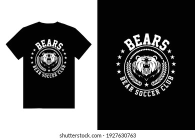 Diseño de camisetas para clubes de fútbol Bears Soccer Club