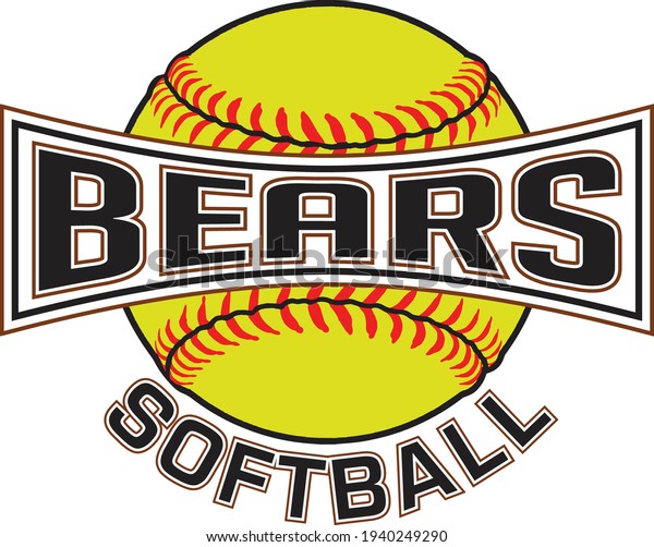 Bears Softball Graphic\
is a sports design which includes a softball and text and is\
perfect for your school or team. Great for Bears t-shirts, mugs and\
other products.