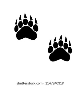 the bear's tracks. vector illustration