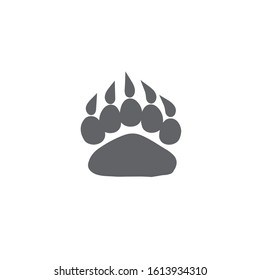 the bear's tracks. vector illustration