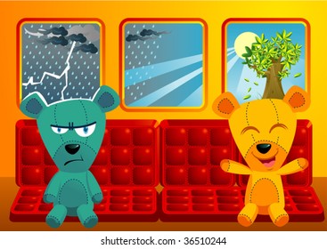 Bears in train