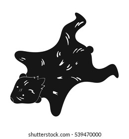 Bearskin icon in black style isolated on white background. Stone age symbol stock vector illustration.