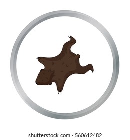 Bearskin icon in cartoon style isolated on white background. Stone age symbol stock vector illustration.
