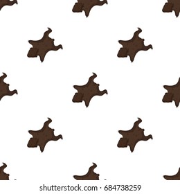 Bearskin icon in cartoon style isolated on white background. Stone age symbol stock vector illustration.