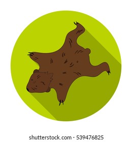 Bearskin icon in flat style isolated on white background. Stone age symbol stock vector illustration.