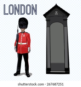 Bearskin. Soldier of the royal guard. Guardian of Buckingham Palace.