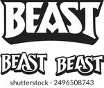 BEAST - 3 variations of handwritten word