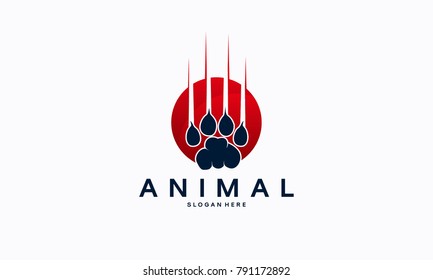 Beast Animal Paw Iconic Logo Designs Concept