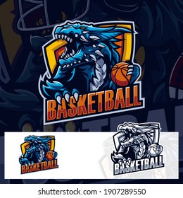 Beast BasketBall lizard Sport Logo