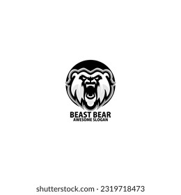 beast bear logo gaming esport design