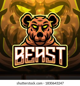 Beast esport mascot logo design