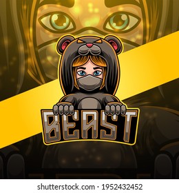 Beast esport mascot logo design