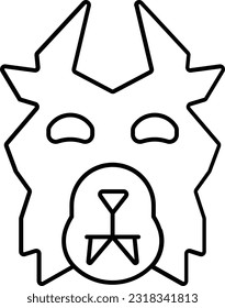 beast fantasy death evil ghost Outline