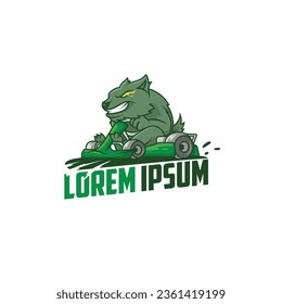 Beast go kart, racing logo, beast animal