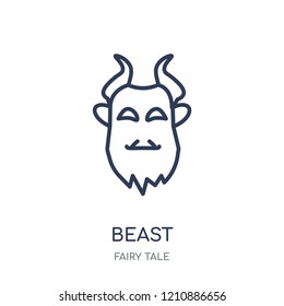 beast icon. beast linear symbol design from Fairy tale collection. Simple outline element vector illustration on white background.