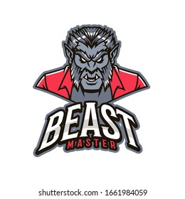 beast master gaming esport logo template