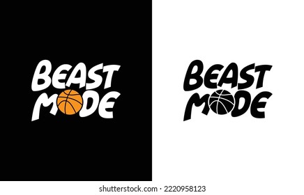 Beast Mode Basketball Quote T shirt design, typography