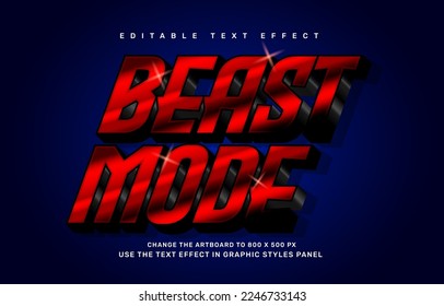 Beast mode editable text effect template