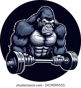 Modo Bestia Gorilla Mascota Bicep Curl Dumbbell