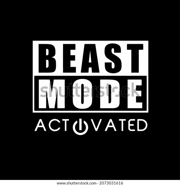 Beast Mode Gym Quotes Fitness Motivation Stock Vector (Royalty Free ...