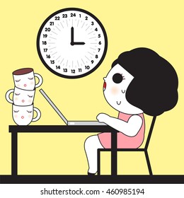 Beast Mode On Workaholic illustration