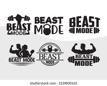 Beast Mode Printable Vector Illustration Stock Vector (Royalty Free ...