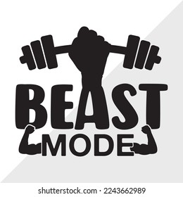 Beast Mode SVG Printable Vector Illustration