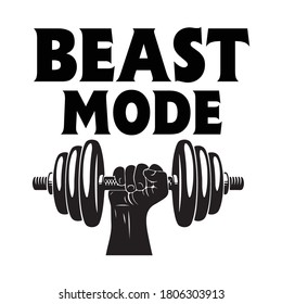 Beast mode vector arts design.