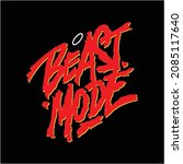 BEAST MODE.vector illustration.decorative red font on a black background.modern typography design.lettering perfect for fashion,social media,web design,poster,sticker,t-shirt,bags,banner,postcard,etc