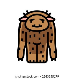 beast monster alien color icon vector. beast monster alien sign. isolated symbol illustration