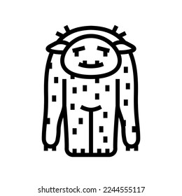 beast monster alien line icon vector. beast monster alien sign. isolated contour symbol black illustration