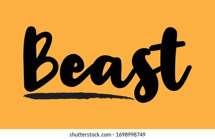 Beast Typography Lettering for posters, cards design, T-Shirts.