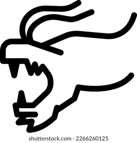 beast Vector illustration on a transparent background. Premium quality symmbols. Thin line vector icons for concept and graphic design.