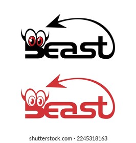 Beast Wordmark Logo Vector Sign illustration in white background isolated