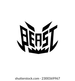 Beast Words Lettering Logo Design