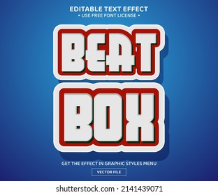 Beat Box 3D Editable Text Effect Template