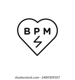 Beat BPM logo sign vector outline