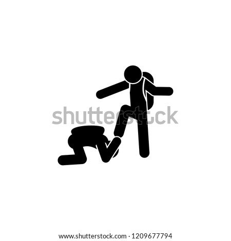 beat, bully icon. Element of youth and social issues glyph icon for mobile concept and web apps. Detailed beat, bully icon can be used for web and mobile